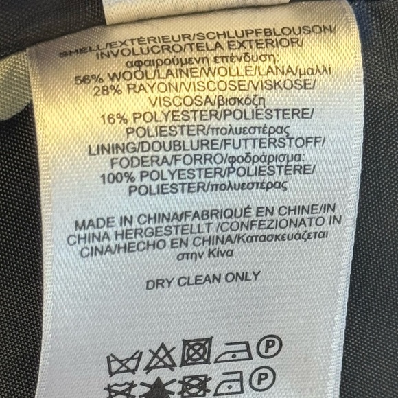 Brooks Brothers Petite Wool Blend Double Breasted Pea Coat Jacket Navy 10P - Picture 11 of 15